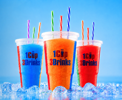 WesCup - Innovative 3-Compartment Beverage Cup for Versatile Drinking With Lid & Straw | Stackable, Portable, Reusable , Plastic Drinkware