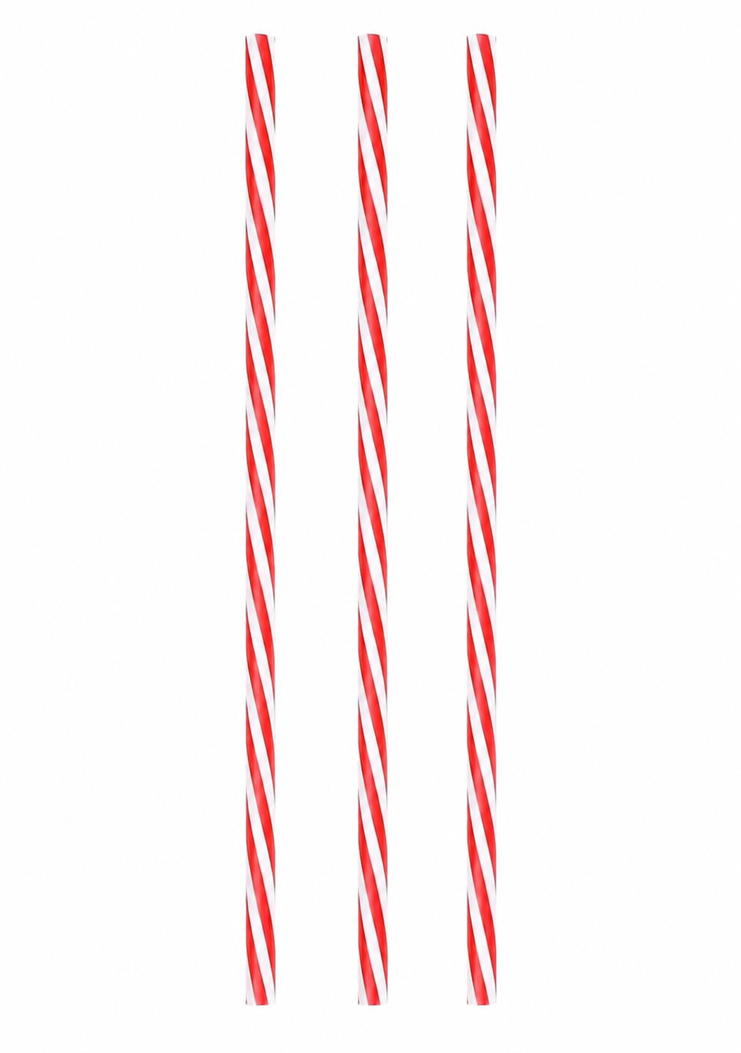 Candy Cane Straws - 9" Reusable Straws | Iced Coffee | Multi Compartment Drinks | Dirty Soda- Pack of 3