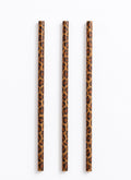 Leopard Straws - 9" Reusable Straws | Iced Coffee | Multi Compartment Drinks | Dirty Soda- Pack of 3